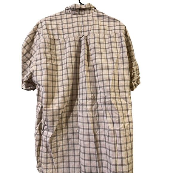 Columbia Men's Cream Short Sleeve Button Down Shirt Size XL - Picture 2 of 9